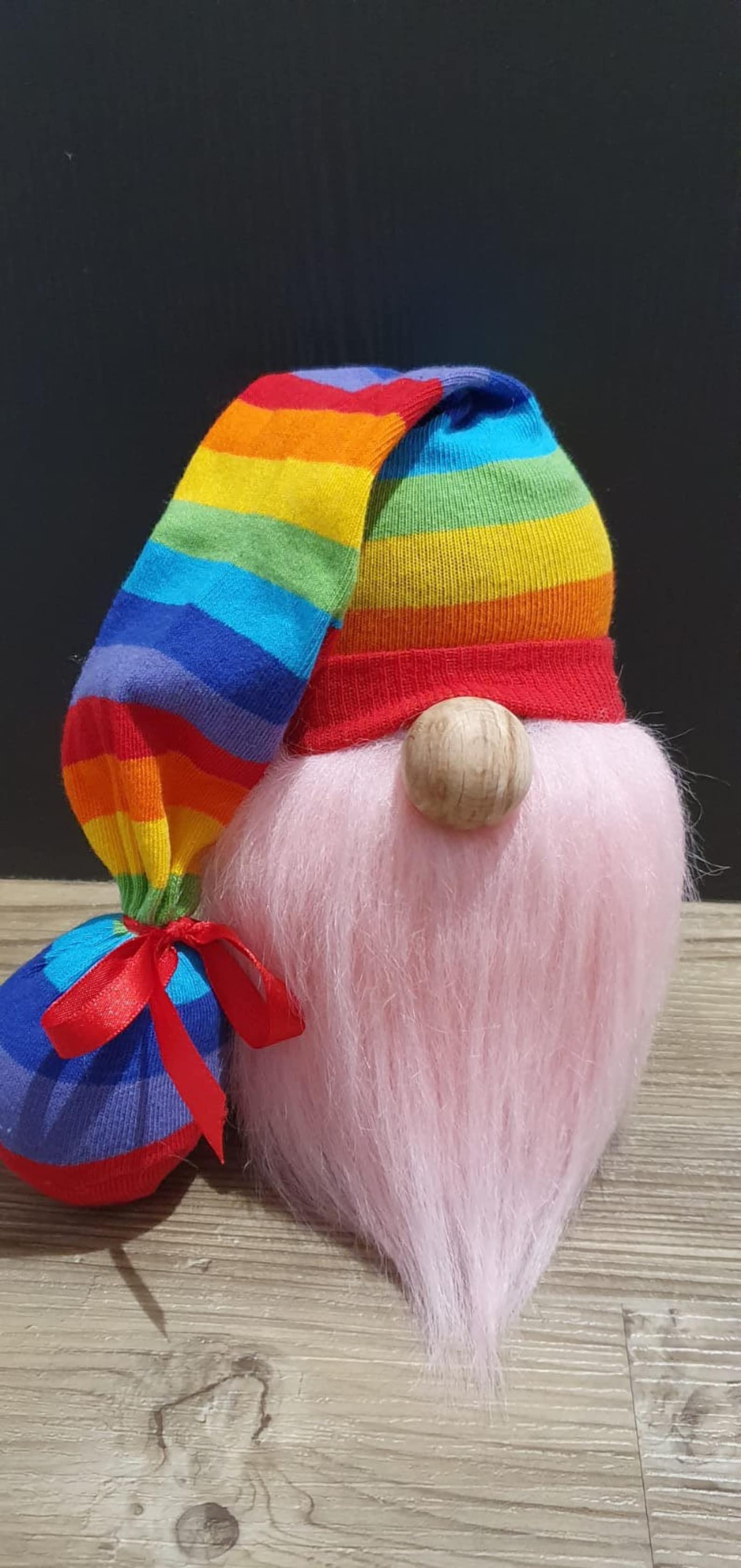Rainbow Adorable Bearded Gonk Gnomes Handmade With Socks Etsy