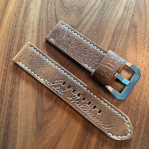 24mm Ted Williams Baseball Glove Watch Strap Panerai Omega Red Sox ~78/132