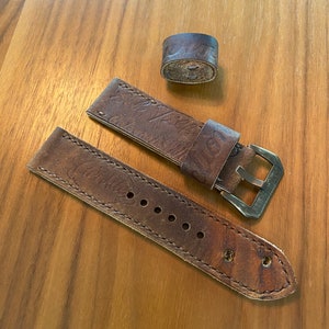 26mm Wilson Twin Action Baseball Glove Watch Strap Bronze Panerai Kaventsmann XL