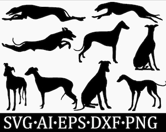 greyhound svg, greyhound svg bundle. greyhound silhouette. greyhound clipart, cut file for cricut.