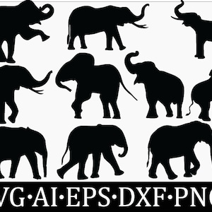 Elephant svg, Elephant svg bundle. Elephant silhouette. cut file for cricut.