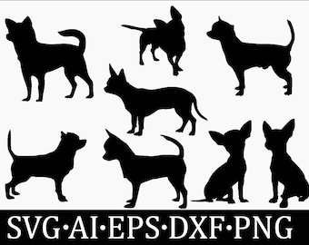Chihuahua svg, Chihuahua svg bundle. Chihuahua silhouette.
