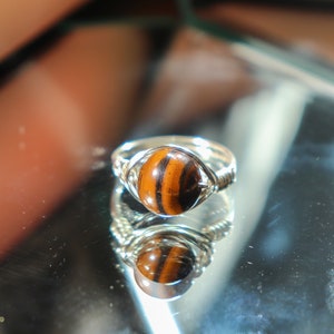 Tigers Eye Crystal Ring