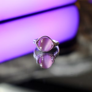 Rose Quarts Cats Eye Ring
