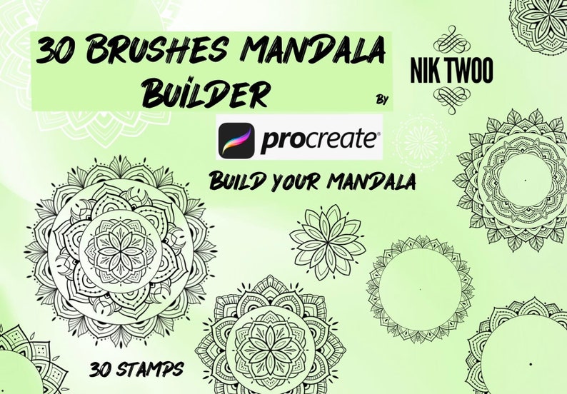 Brushes Tattoo Procreate Mandala Builder, Zentangle Ethnic Ornamental ...