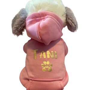 Personalized Dog Sweatshirt, Dog Pullover, Dog Clothes/sweater, Dog Hoodie, Small Dog, Personalized Gift, Valentines gifts, Cute dog clothes