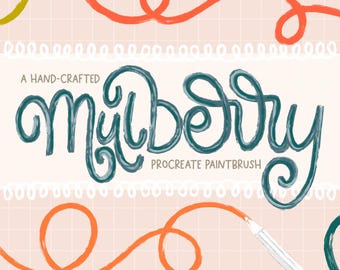 Mulberry Procreate Paintbrush, Digital Procreate Tools, Watercolor Paint Brush, Oil Paint Brush, Gouache Paint Texture, Thick Textured Brush