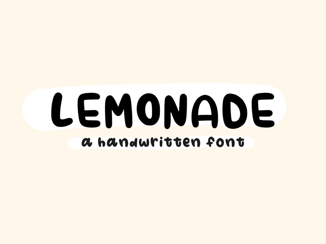 Lemonade Font, Handwritten Fonts for Cricut, Fonts for Procreate, Thick