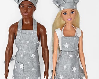 Cotton Apron for 12 inch male and female dolls