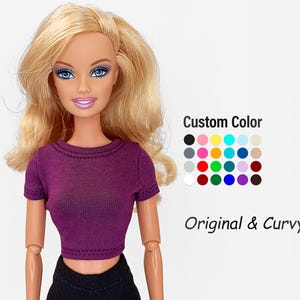 Fitted T-shirt for 11.5 inch female doll