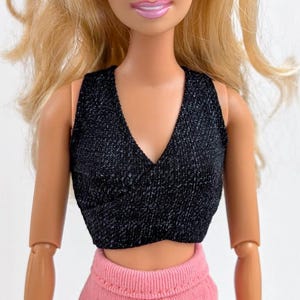 Gray top for 11.5 inch doll