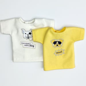 T-shirts with print for 12 inch male doll
