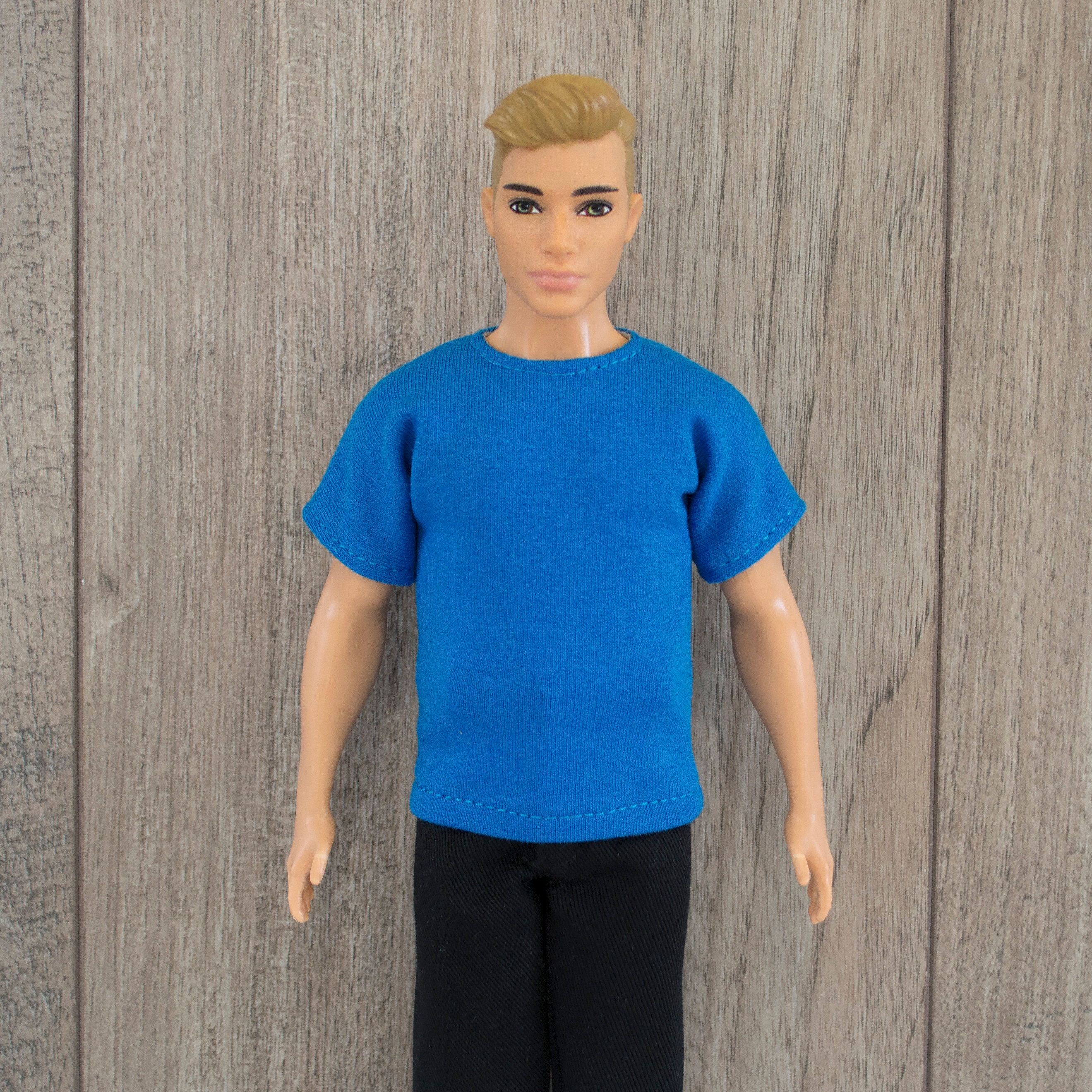 Basic Barbie Ken Tshirt Blue Men Doll Tshirt Etsy