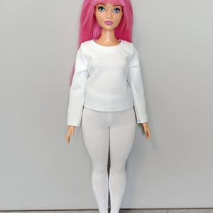 White sweater and leggings for 11.5-inch Curvy doll