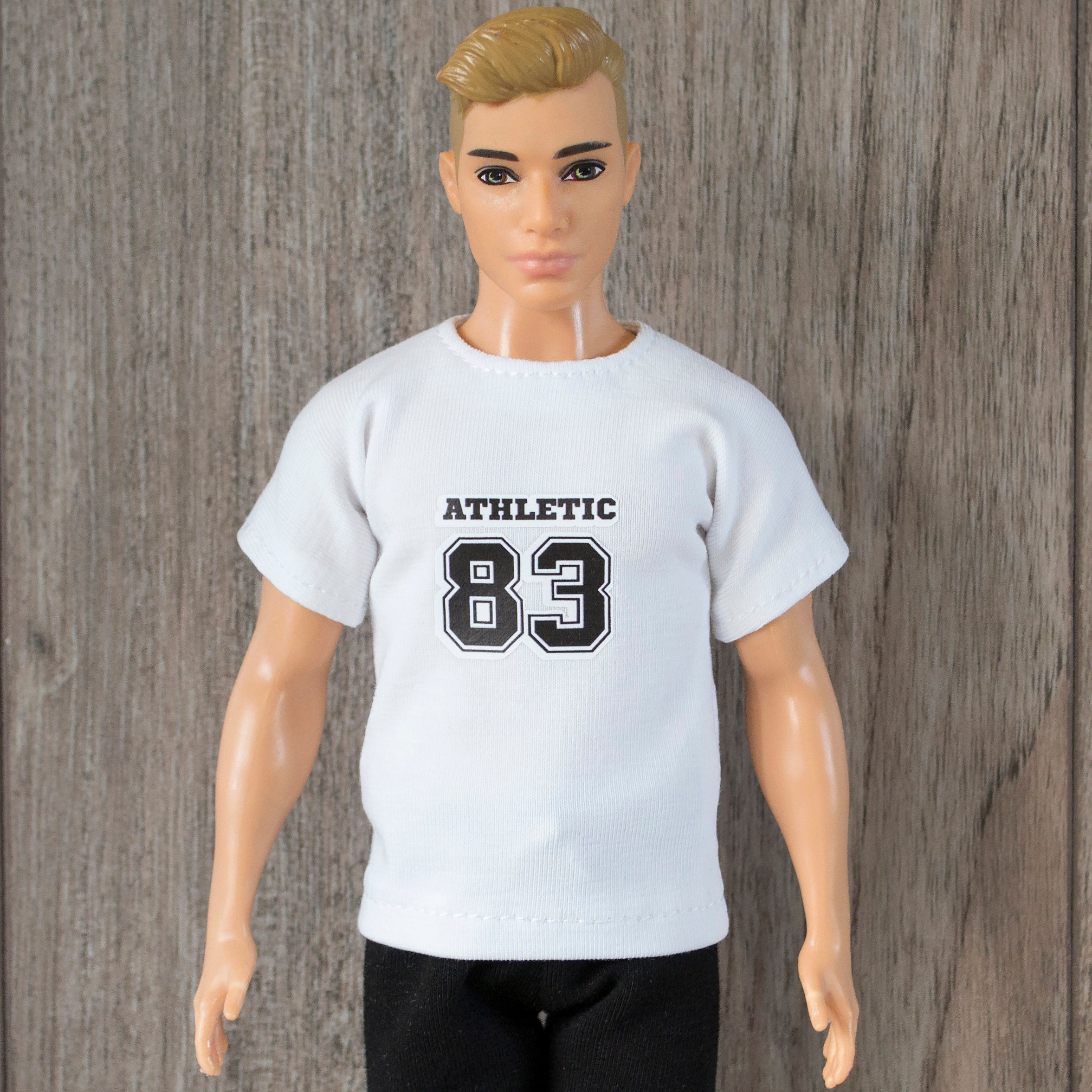 Camiseta blanca para Ken Doll. Ropa impresa para Barbie y Ken. Etsy