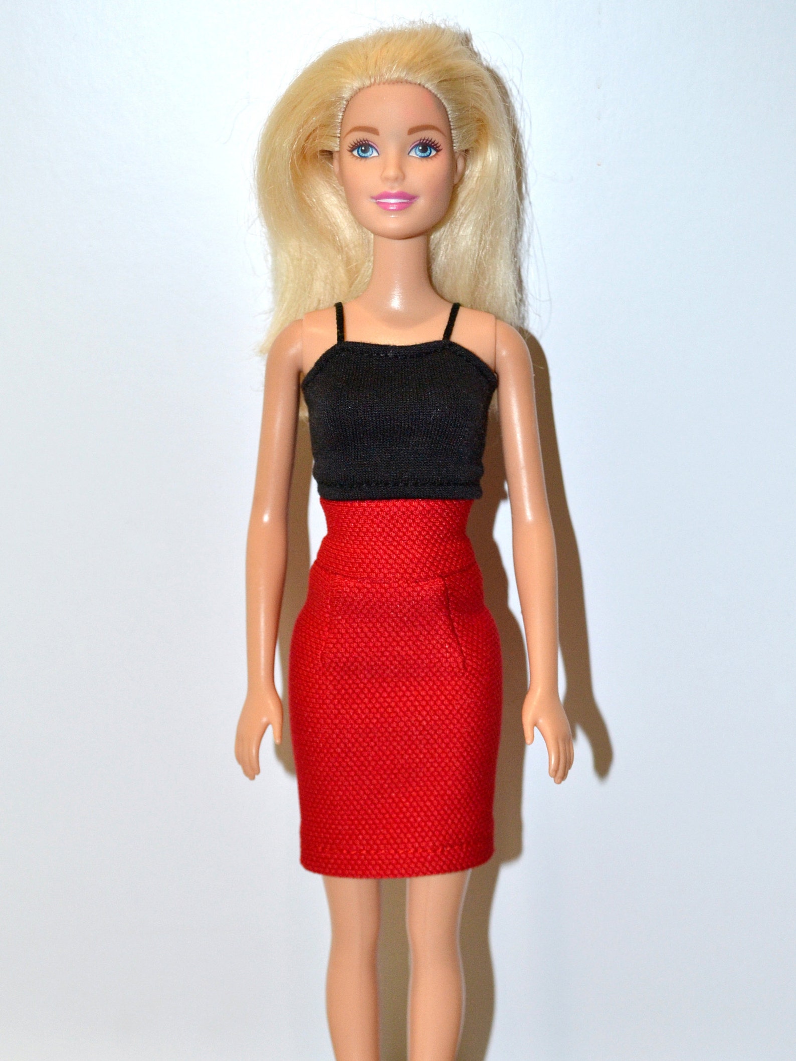 Black Jersey Top For Barbie Doll Handmade Barbie Tank Top Etsy