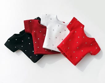 T-shirt with rhinestones for 11.5 inch female doll