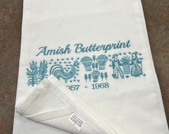 Embroidered Pyrex Butterprint Flour Sack Towel: Vintage Kitchen Decor