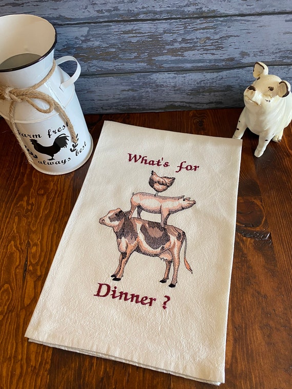 Farmhouse Kitchen Decor - Farm Animal Kitchen Towels