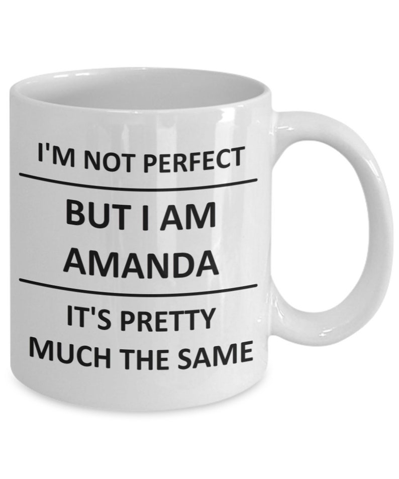 Mug pour Amanda Lover Girlfriend Gf Femme Maman Fille Ami Sœur Son Nom Tasse à Café image 2
