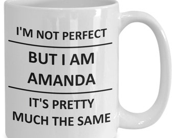 Mug pour Amanda Lover Girlfriend Gf Femme Maman Fille Ami Sœur Son Nom Tasse à Café