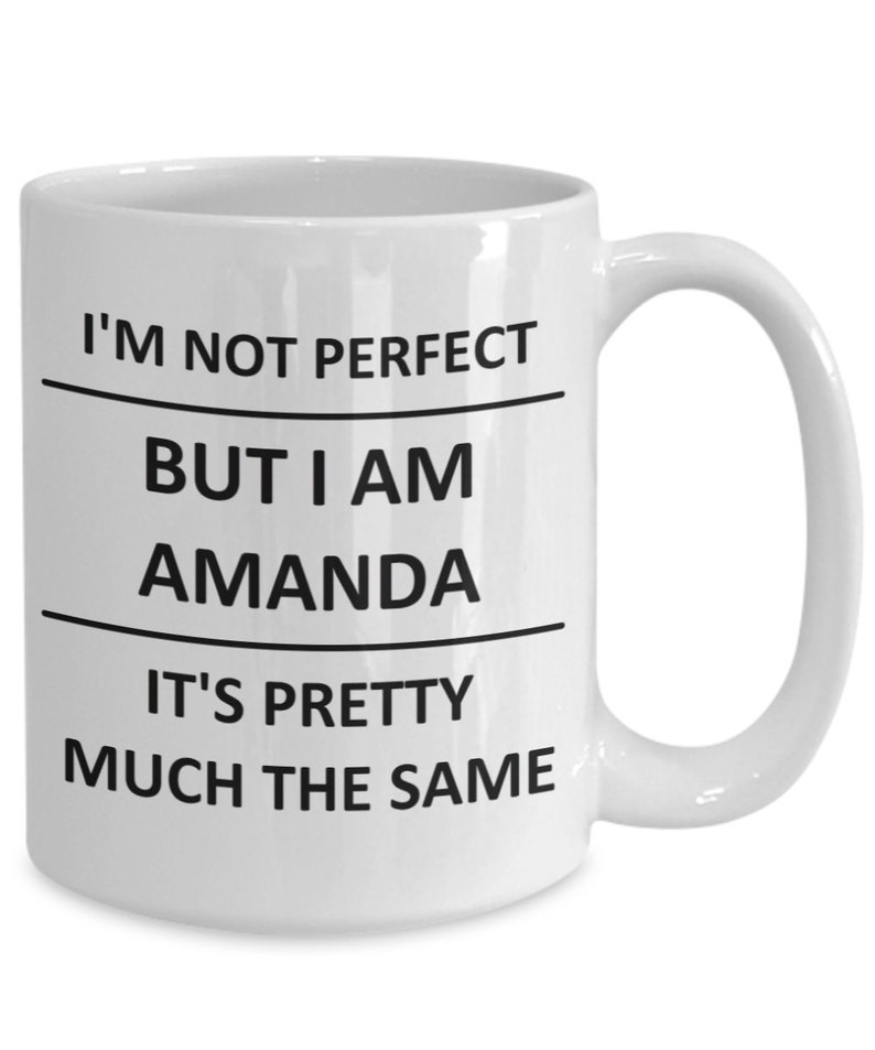 Mug pour Amanda Lover Girlfriend Gf Femme Maman Fille Ami Sœur Son Nom Tasse à Café image 1
