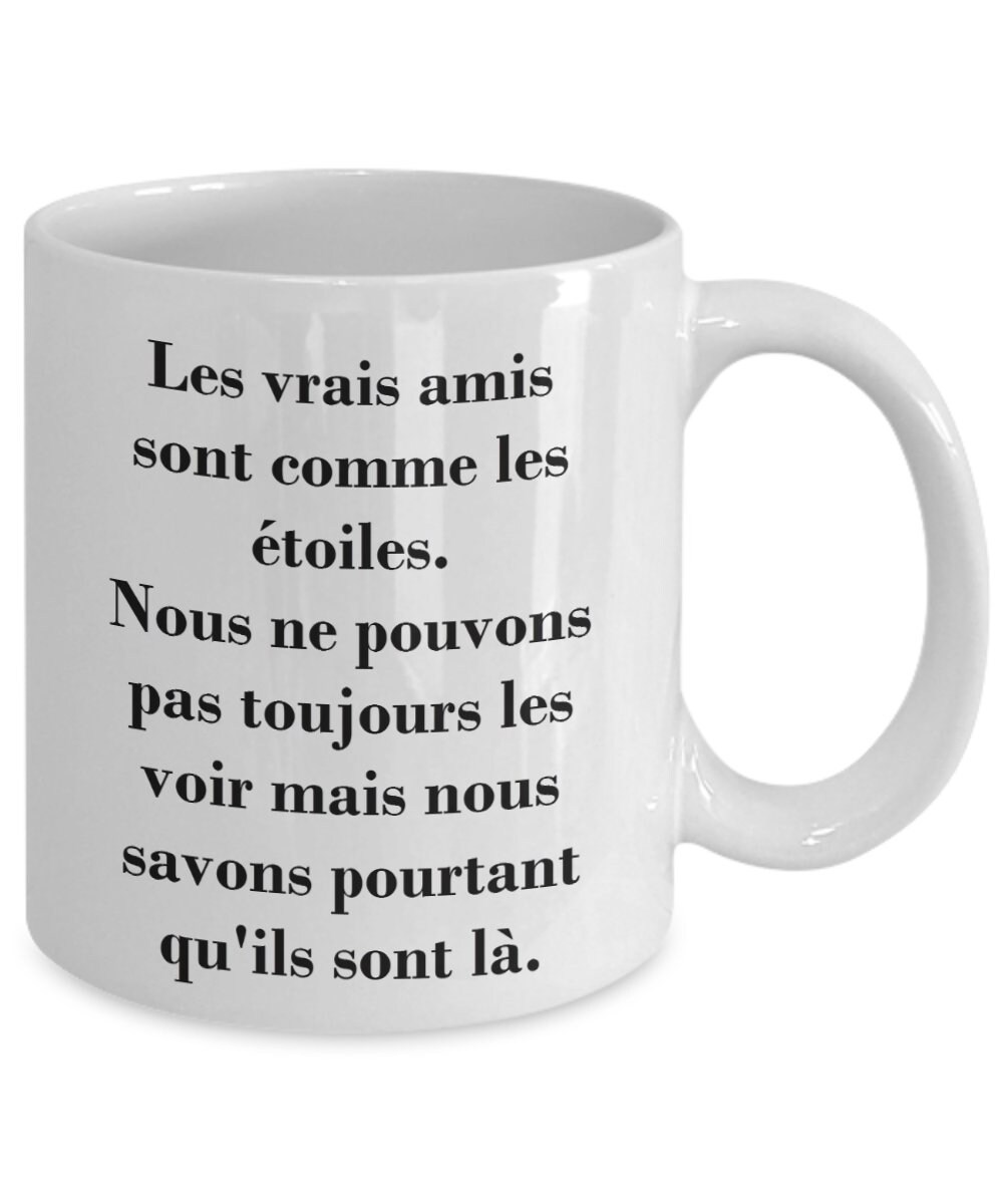 Vrais Amis Sont Comme Les Étoiles Tasse Meilleure Amitié Sincère denfance  - Etsy France