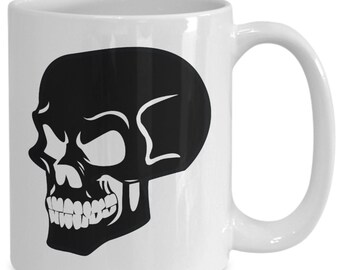 Skull Mug Lover Death Head Bones Coffee Cup for Him Her Friend
