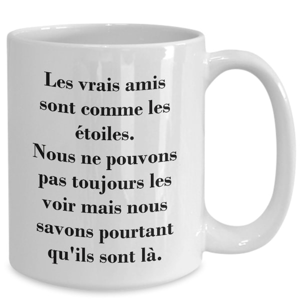 Vrais Amis Sont Comme Les Étoiles Tasse Meilleure Amitié Sincère d'enfance