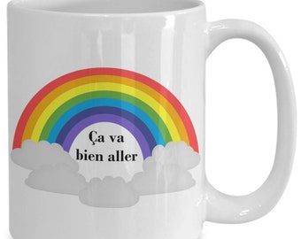 Tasse ça va bien aller arc-en-ciel