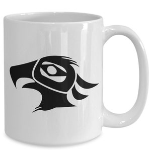 Natives Eagle Head Mug Art Symbol Sacred Healing Protection American Indigenous Origins