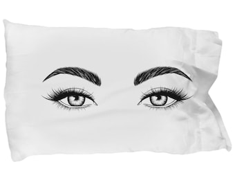 Esthetician Pillow Case for Her Eyelashes Lashes Makeup Lash Eyes Eyebrows home Decor