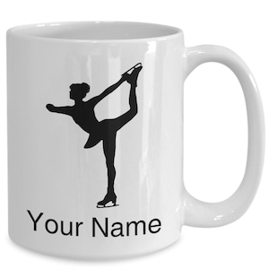 Custom Ice Skaters Mug with Name Personalized, Figure Skating Lover Female Her Woman Girl