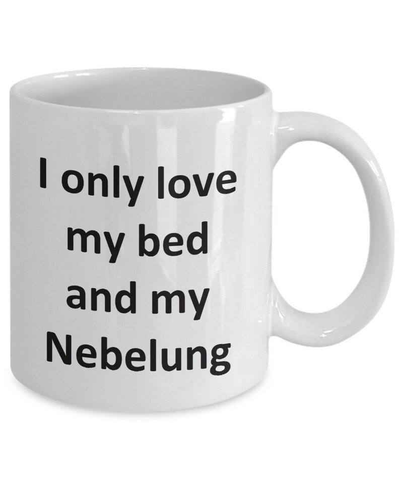 Funny Nebelung Mug Love My Bed and Nebelung Cat Coffee Cup image 2