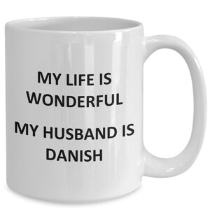 Mug for Danish Wife Birthday Denmark Coffee Cup Tea