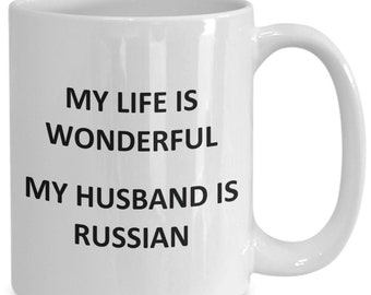 Mug for Russian Wife Birthday Russia Coffee Cup Tea