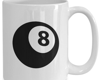 Mug for Billiard Player Pool 8 Ball Black Eight Snooker Playing Cup for Him Her Man Friend