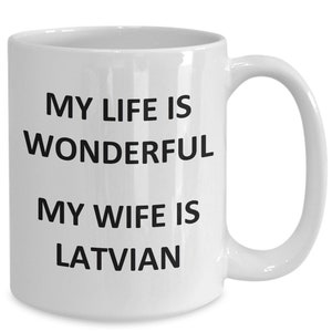 Mug for Latvian Husband Father Dad Birthday Latvia Coffee Cup Tea