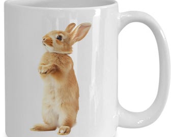 Rabbit Coffee Mug Cute Bunny Pet Rabbit Lover Funny for Her Him Rabbit Mom Rabbit Dad Easter