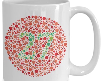 Mug for Optometrist Color Blind Test Vision Cvd Optometry Colorblind Daltonien Funny Cup graduation school grad gift
