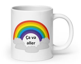 Tasse ça va aller avec arc-en-ciel tasse d'encouragement professeur docteur adjointe secrétaire infirmière maman maladie