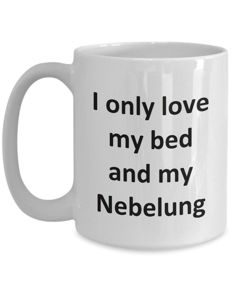Funny Nebelung Mug Love My Bed and Nebelung Cat Coffee Cup image 3