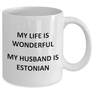 Mug for Estonian Wife Birthday Estonia Coffee Cup Tea