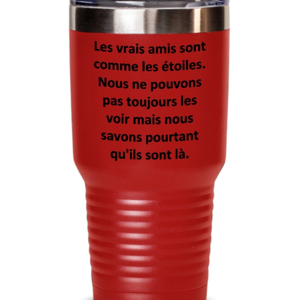 Vrais Amis Sont Comme Les Étoiles Meilleure Amitié Sincère Tasse Tumbler