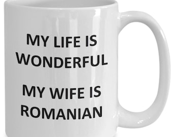 Mug pour mari roumain père papa anniversaire Roumanie café tasse thé