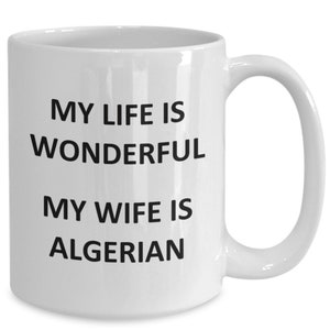Mug pour mari algérien père papa anniversaire Algérie café tasse thé