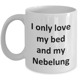 Funny Nebelung Mug Love My Bed and Nebelung Cat Coffee Cup image 4