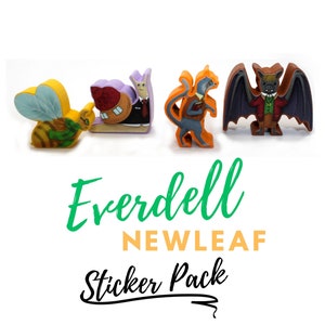 Newleaf Everdell Meeple sticker pack for Everdell boardgame  upgrade enhancement for tabletop accessory