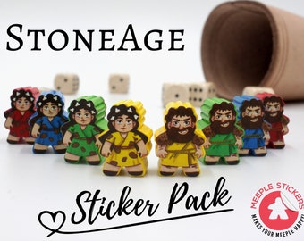 Stoneage boardgame accessory boardgame gift addons for Stoneage board game stickers upgrade pack  board game lover