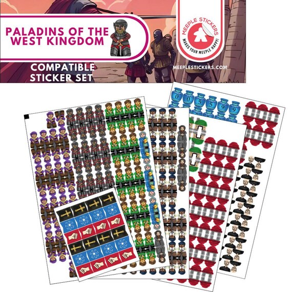 Paladins of the west kingdom sticker sheet